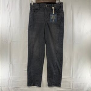 Democracy Ab solution‎ Straight Leg Jeans Womens 2 Gray High Rise B172MOSX